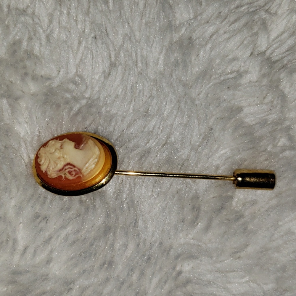 Antique Statue Face Pin